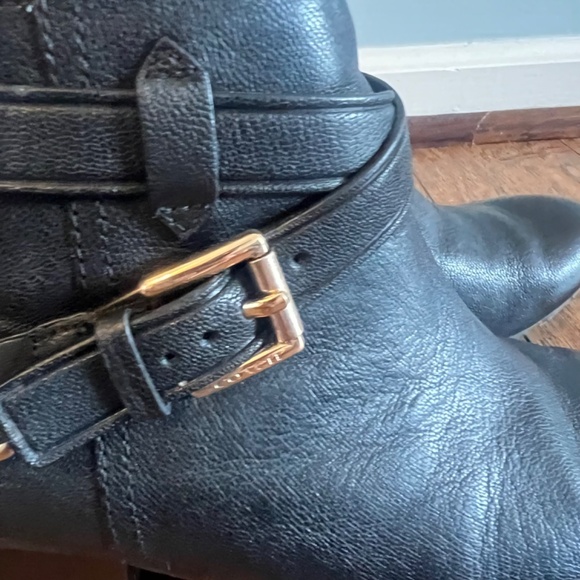 Coach Women’s Black Leather Pauline Heeled Ankle Boots - Picture 11 of 15